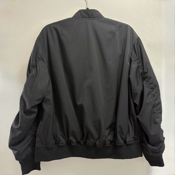 Uniqlo C: Bomber Jacket Black Women’s Large Oversized Minimalist - Picture 4 of 15